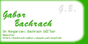 gabor bachrach business card